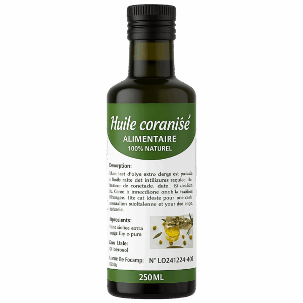 Huile d’Olive Coranisée – Alimentaire 100% Naturelle