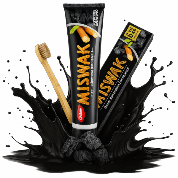 Dentifrice Miswak Charbon Actif – Blanchiment Naturel et Fraîcheur Longue Durée