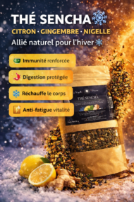Thé Sencha Citron Gingembre & Nigelle – Immunité, Détox & Énergie Naturelle – Image 2